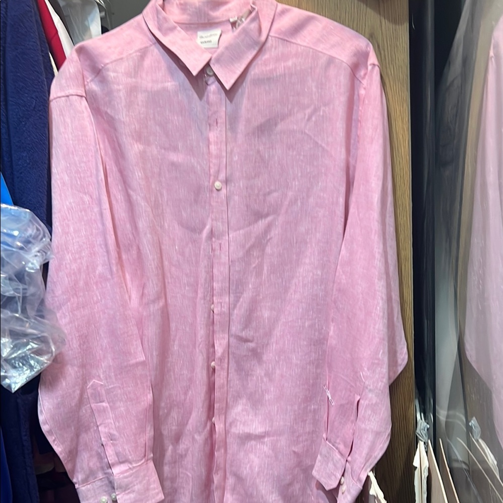 Murano Pink Dress Shirt Lightweight Button-Down